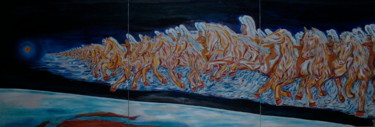 Pittura intitolato "Angels of Cavalry" da Male Beauty Forum Lifestyle, Opera d'arte originale, Olio