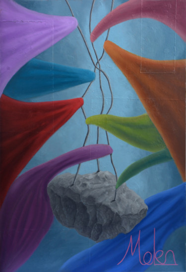 Pintura titulada "in the subconscious…" por Malen L, Obra de arte original, Oleo