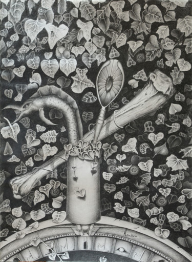 Drawing titled "on the other side o…" by Malen L, Original Artwork, Graphite