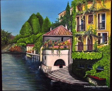 Pintura titulada "Lago Di Como" por Maleny, Obra de arte original