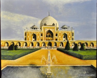 Pintura titulada "Taj Mahal-Palacio a…" por Maleny, Obra de arte original