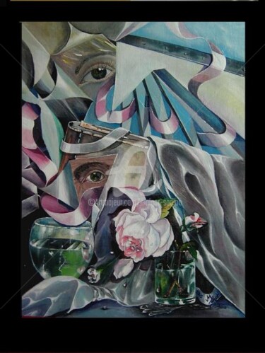 Картина под названием "INTUITION" - Malgor Sadlon, Подлинное произведение искусства, Масло