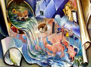 Painting titled "Chère Louisiane" by Malgor Sadlon, Original Artwork, Oil