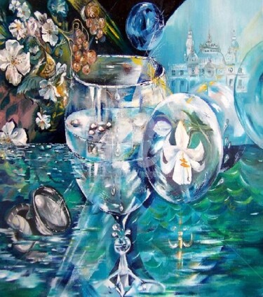 Peinture intitulée "Précieuse" par Malgor Sadlon, Œuvre d'art originale, Huile