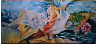 Malerei mit dem Titel "Révelation" von Malgor Sadlon, Original-Kunstwerk, Acryl