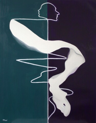 Картина под названием "EQUILIBRE" - Malgorzata Martzloff-Kowalczyk, Подлинное произведение искусства, Масло Установлен на Де…
