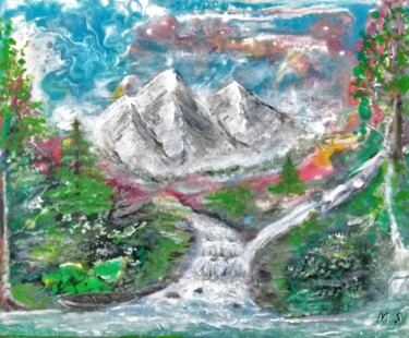 Painting titled "gletscher-tal.jpg" by Malgorzata Stolarek, Original Artwork