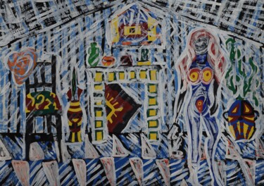 Malerei mit dem Titel "Dream of a foggy ro…" von Małgorzata Wartołowicz (Margot Sophie), Original-Kunstwerk, Acryl