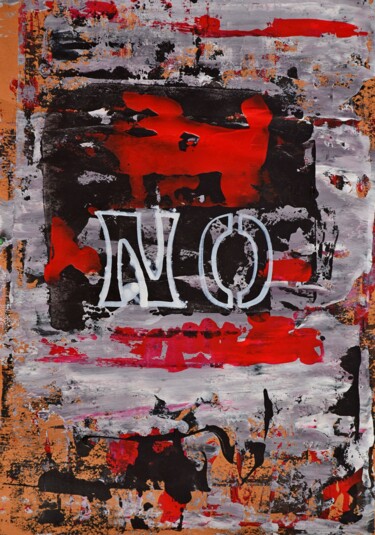 Painting titled "On or No" by Małgorzata Wartołowicz (Margot Sophie), Original Artwork, Acrylic