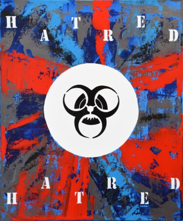 Schilderij getiteld "Hatred" door Małgorzata Wartołowicz (Margot Sophie), Origineel Kunstwerk, Acryl