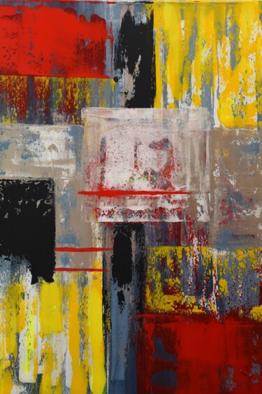 Картина под названием "Thin Red Lines" - Małgorzata Wartołowicz (Margot Sophie), Подлинное произведение искусства, Акрил