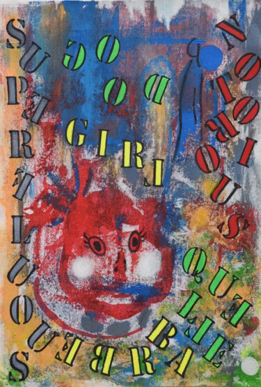 Malarstwo zatytułowany „Good Girl / Quelle…” autorstwa Małgorzata Wartołowicz (Margot Sophie), Oryginalna praca, Akryl