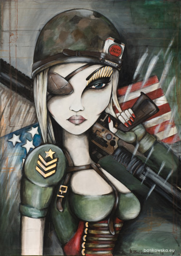 Painting titled "Captain Zoe" by Małgorzata Bańkowska, Original Artwork, Acrylic