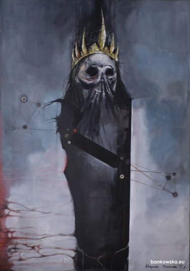 Painting titled "Titanium King" by Małgorzata Bańkowska, Original Artwork, Acrylic