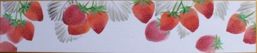 Painting titled "Strawberries moments" by Malgorzata Olejniczak, Original Artwork, Ink