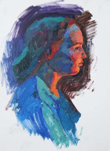 Картина под названием "Настя в таинственно…" - Полина Малидовская, Подлинное произведение искусства, Масло