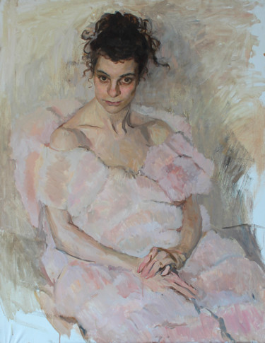 Painting titled "Хелена" by Polina Malidovskaia, Original Artwork, Oil