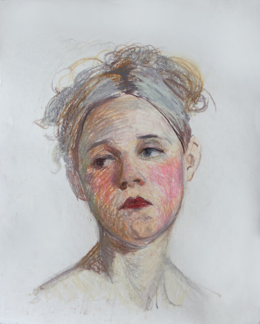 Рисунок под названием "Натурщица" - Полина Малидовская, Подлинное произведение искусства, Пастель