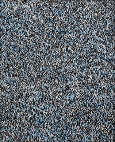 Peinture intitulée "Blue Grass" par Michel Maquaire, Œuvre d'art originale, Huile