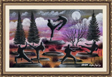 Painting titled "A noble sport" by Malik Bennouar, Original Artwork, Acrylic