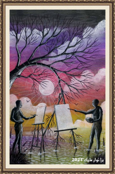 Painting titled "Illustrators" by Malik Bennouar, Original Artwork, Acrylic