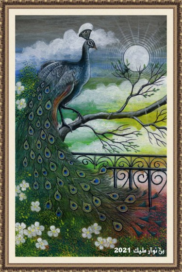 Pittura intitolato "The Arrogant Bird" da Malik Bennouar, Opera d'arte originale, Acrilico