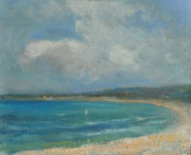 Картина под названием "Пляж" - Малила Писаренко, Подлинное произведение искусства, Масло