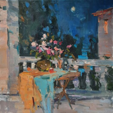 Картина под названием "Ночной" - Малила Писаренко, Подлинное произведение искусства, Масло