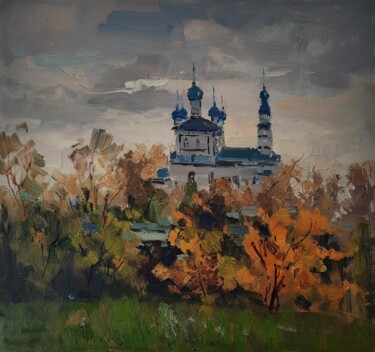 Картина под названием "Пасмурный Углич" - Малила Писаренко, Подлинное произведение искусства, Масло