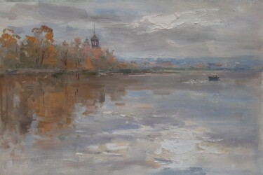 Картина под названием "Плещеево озеро" - Малила Писаренко, Подлинное произведение искусства, Масло