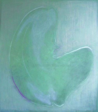 Malerei mit dem Titel "Akt zielony" von Malina Wieczorek, Original-Kunstwerk, Acryl