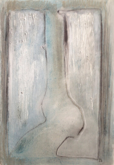 Pintura intitulada "Akt niebieski mały2" por Malina Wieczorek, Obras de arte originais, Acrílico