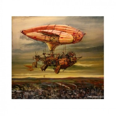 Painting titled "Flying" by Modestas Malinauskas, Original Artwork, Oil