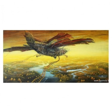 Painting titled "A Look From Above" by Modestas Malinauskas, Original Artwork, Oil