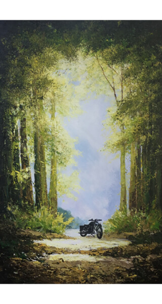 Painting titled "Solitude" by Malinga Kumarasinghe, Original Artwork, Acrylic Mounted on Wood Stretcher frame