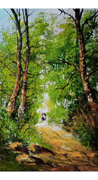 Schilderij getiteld "The Beautiful Pathw…" door Malinga Kumarasinghe, Origineel Kunstwerk, Acryl Gemonteerd op Frame voor ho…