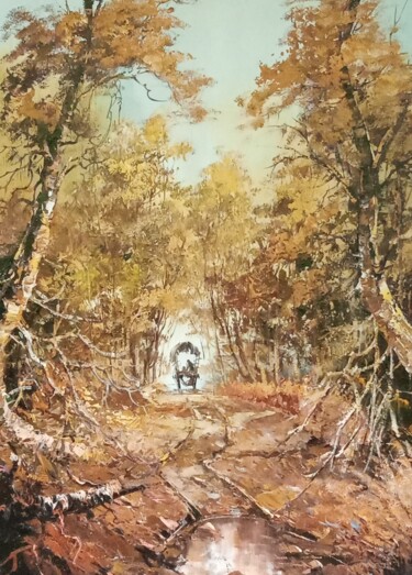 Картина под названием "Into the Wilderness" - Malinga Kumarasinghe, Подлинное произведение искусства, Акрил Установлен на Де…