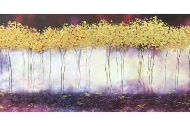 Картина под названием "Blooms of Color" - Malinga Kumarasinghe, Подлинное произведение искусства, Акрил Установлен на Деревя…
