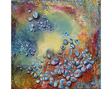Painting titled "Bubbles in a Reef" by Malinga Kumarasinghe, Original Artwork, Acrylic Mounted on Wood Stretcher frame