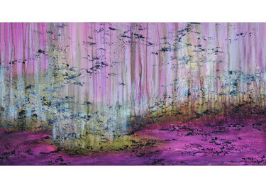 Painting titled "Purple Rain" by Malinga Kumarasinghe, Original Artwork, Acrylic Mounted on Wood Stretcher frame