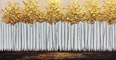 绘画 标题为“Golden Hues” 由Malinga Kumarasinghe, 原创艺术品, 丙烯 安装在木质担架架上