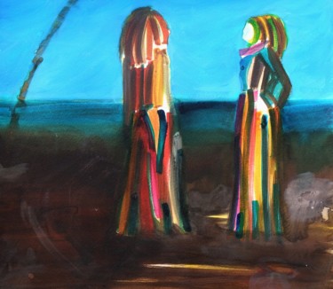 Schilderij getiteld "conversation.jpg" door Patricia Malka, Origineel Kunstwerk, Inkt