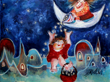 Painting titled "All stars for you" by Malka Tsentsiper, Original Artwork, Acrylic