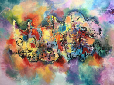 Картина под названием "Spring Wind" - Malka Tsentsiper, Подлинное произведение искусства, Акрил