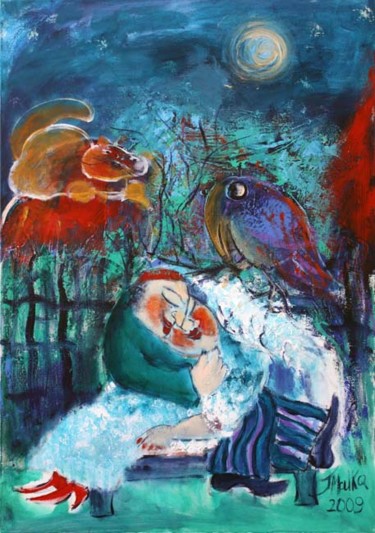 Painting titled "dreams-at-wedding-n…" by Malka Tsentsiper, Original Artwork, Acrylic