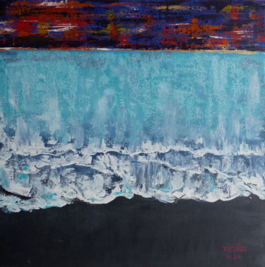 Malerei mit dem Titel "The Water - Landsca…" von Mallika Seth, Original-Kunstwerk, Acryl