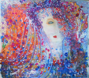 Malerei mit dem Titel "Spring" von Mally Elbaz (Mally Elbaz Almandine), Original-Kunstwerk, Acryl