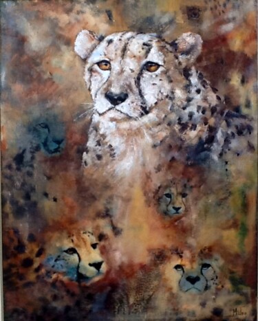 Painting titled "Guepardo" by Malou Pombo, Original Artwork, Other