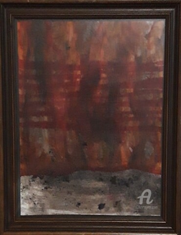 Schilderij getiteld "Aarde n°3" door Malte W., Origineel Kunstwerk, Inkt