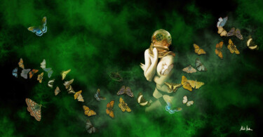 Fotografia intitulada "Mariposa" por Malú Matteo, Obras de arte originais, Fotografia Manipulada